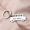 SEIRAA Bus Boss Keychain Bus Driver Gift Drive Safe Jewelry
