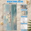 Gnmduw Christian Coastal Beach Towel, Teal Isaiah 43 2 Sand