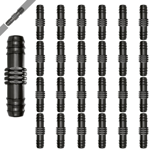 25 Pieces 16 mm Irrigation Connectors, Plastic Drip Irrigation Hose