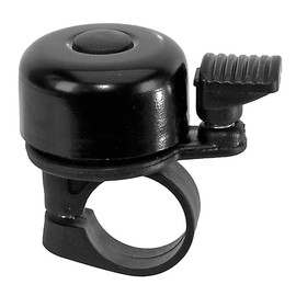 M-Wave MB Mini campanello da bicicletta unisex, in alluminio, con vite metrica, nero, 35 mm