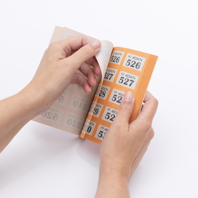 evelay Cloakroom Raffle 1-1000 Tombola Draw Tickets Numbered Orange