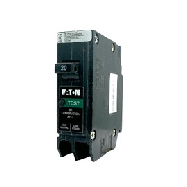 Eaton BRP120AF 20 amps Combination AFCI Single Pole Circuit Breaker, Black
