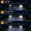 Cozeet Solar Motion Sensor Outdoor Floodlights 6500K with Remote Control,