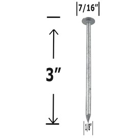 3”- 10d - SMOOTH SHANK ALUMINUM - 8 Gauge - ROOFING SIDING NAILS - Vinyl & Aluminum Siding & Facia Trim Nail – Aluminum metal secure holding Smooth Shank nails – Nail Qty (250)