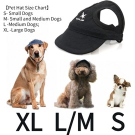 Dog Hats for Dog Parent Child Matching Hats, Dog Owner Mom Dad Matching Hat Baseball Caps with Ear Holes for Outdoor Travel, M, Black,