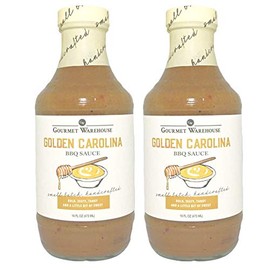 Gourmet Warehouse Golden Carolina BBQ Sauce, 16 Fl ozs,2 Pack - No MSG, No HFCS