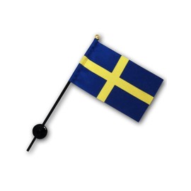 Sweden Flag [Mini Flag Pole with Suction Cup with high-grade TR]