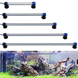 BPS White/Blue LED Aquarium Diving Light Fish Clip Lamp Aquarium Plant Lighting with Different Voltage Length