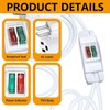White 2 Way Extension Cord with On/Off LED Switch, Fiabtool