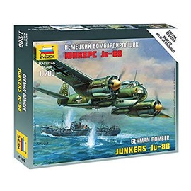 Zvezda 6186 Ju88a-4 Modellbausatz, Mehrfarbig, one Size