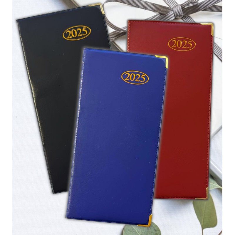 2025 Slim Line Week to View Padded Diary Metal Corner