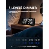 Mesqool Digital Bedside Clock - White LED Alarm Clock for