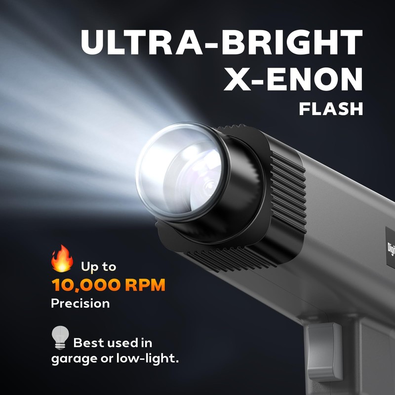 KZYEE KT60 Digital Timing Light with Tachometer & Advance Angle,