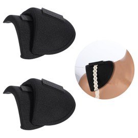 TIESOME 2 Pairs Shoulder Pads, Thickening 1.5cm Foam Shoulder Pads for Women Clothing Breathable Set-in High Low Shoulders Pad for Sloping High Low Shoulders Blazer Suit T-Shirt (Black)