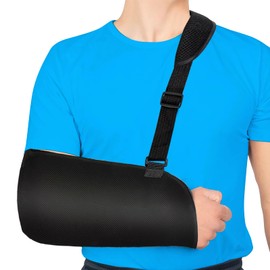 YIZWINS Arm Sling Shoulder, Lightweight Adjustable Mesh Shoulder Brace, Arm Sling Left Arm, Arm Sling Right Arm, Shoulder Loop for Broken Wrist, Elbow, Arm