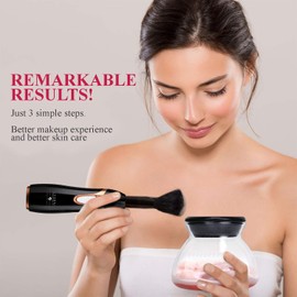 Electric Makeup Brush Cleaner & Dryer Machine for all Size Makeup Brushes from Eyeshadow Brush to Makeup Powder Brush-Professional Makeup Brush Cleaning Tool to Fast Clean & Dry Makeup Brushes in Secs