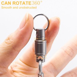 PioneerEDC Titanium Quick Release Keychain, Detachable Pull Apart Keychain, Swivel Keyring for Men Women