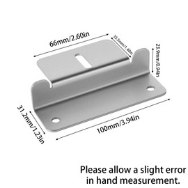 4PCS Solar Panel Mounting Bracket Holder, Aluminum Solar Panel Z Brackets Roof Solar Panel Brackets with Nuts & Screws for Motorhome, RV, Boat, Wall, Yacht and Other Off Gird Installation Silver