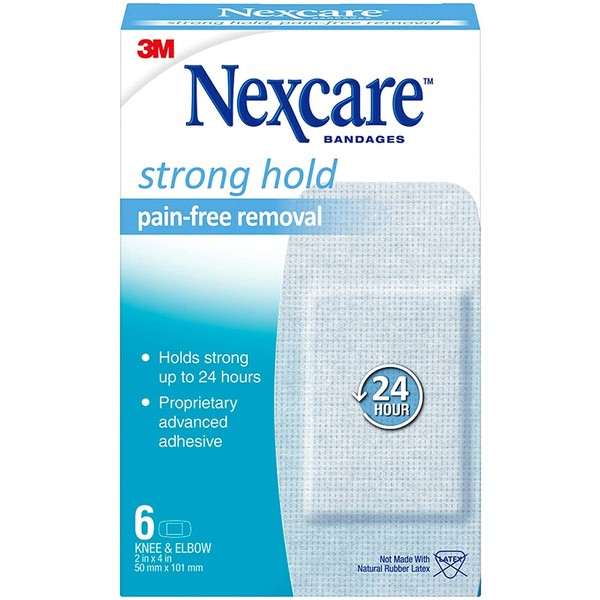 Nexcare Sensitive Skin Bandages,Knee and Elbow 6 ea ( Pack of 6)