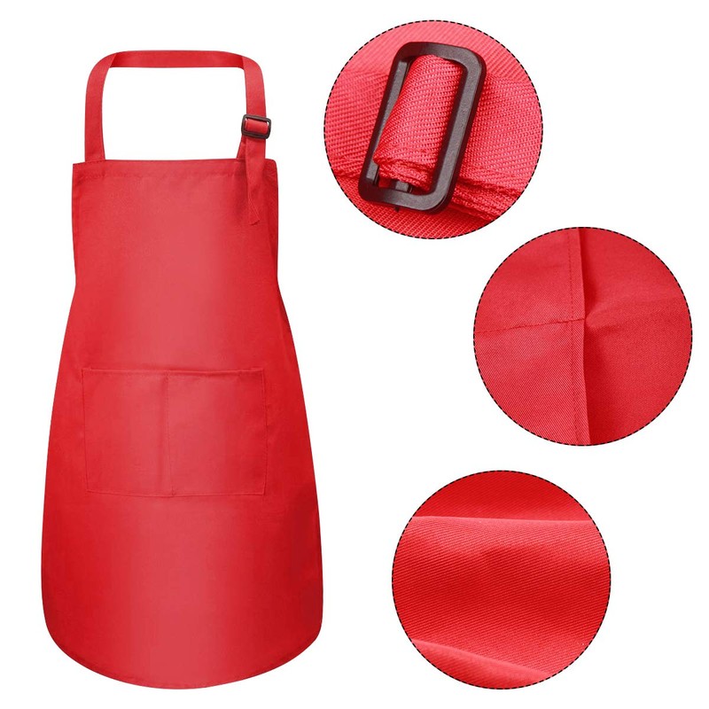 Fodlon Kids Apron and Chef Hat Set, Adjustable Children Kitchen