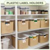 Tatuo 300 Pcs Reusable Plastic Wire Shelf Label Holders, Clear