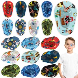 Toulite Parches Adhesivos de Ojos de Niños de 9 Estilos Parche Ocular de Diseño Lindo Almohadillas Adhesivas de Ojos Médicas para Ojo Perezoso Ambliopía Bizco (Estilo de Niños, 3.3 x 2.3 Pulgadas)