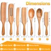 Spurtles Kitchen Tools Wooden, 7Pcs Wooden Spoons for Cooking, Natural