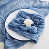 Reyke 1 Pack Dusty Blue Cheesecloth Table Runner for Party