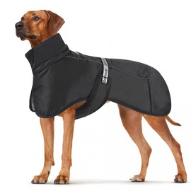 DoggieKit Dog Coats, Waterproof Windproof Warm Winter Jacket, Safe Jacket Threaded with Reflective Stripes, for Medium and Large Dogs, with Harness Hole for Puppies, Pets, Cold Weather Clothing, Vest