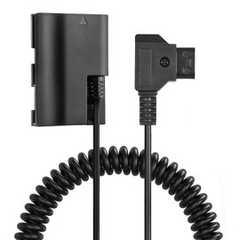 D-TAP to LP-E6NH Dummy Battery, LP-E6 Decoded Power Coiled Cable Compatible with Canon R5, R5 C, R6, R7, R, 5D II/III/IV, 6D, 6D II, 7D, 7D II, 60D, 60Da, 70D, 80D, 90D, XC10, XC15, 5DS