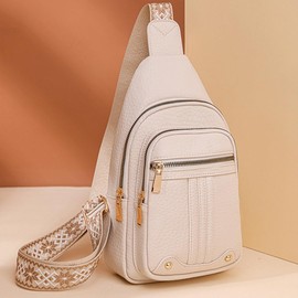 HarFar Women's Body Bag, Beautiful, Adult, Cute, Shoulder Bag, Stylish, One-Shoulder Hip Bag, Crossbody Bag, Lightweight, Birthday, Gift, Work or School, Anti-theft, white