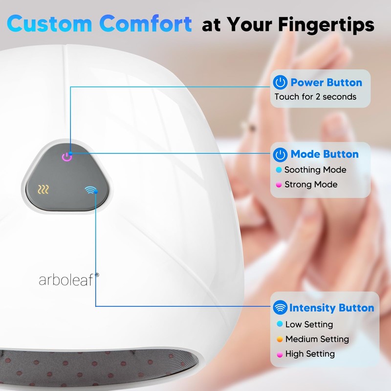 arboleaf Hand Massager with Heat and Compression, Hand Massage Machine