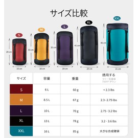 Litume Compression Sack 6L, 8.5L, 10L, 13L, 16L, Lightweight, Ultralight Compact with Ripstop Fabric, 50% More Storage, Sleeping Bag, with Drawstring for Camping, Backpacking, Travel (Orange)