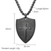 MERTTURM Men's Cross Necklace, The Armor of God Shield Ephesians