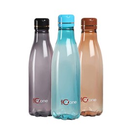 Cello Ozone Plastic Water Bottle, 1 Litre, Set of 3, Color May Vary