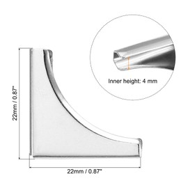 PATIKIL 22 mm Metal Book Corners, Pack of 80 Photo Corners Book Corners Protection Retro Metal for Crafts Scrapbook Photo Album Book Binding, Silver Tone