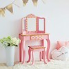 Teamson Kids Pretend Play Kids Vanity, Table & Chair Vanity