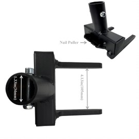 WujinJoy Pallet Buster with Nail Puller, Deck Wrecker Pry Bar, Heavy Duty Pallet Deck Board Removal Tool without Handle, Industrial Breaker Bar for Removing or Tearing Down Woods, Black