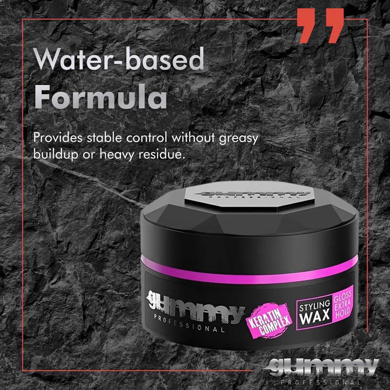 Gummy Professional Styling Hair Wax - Extra Gloss High Hold