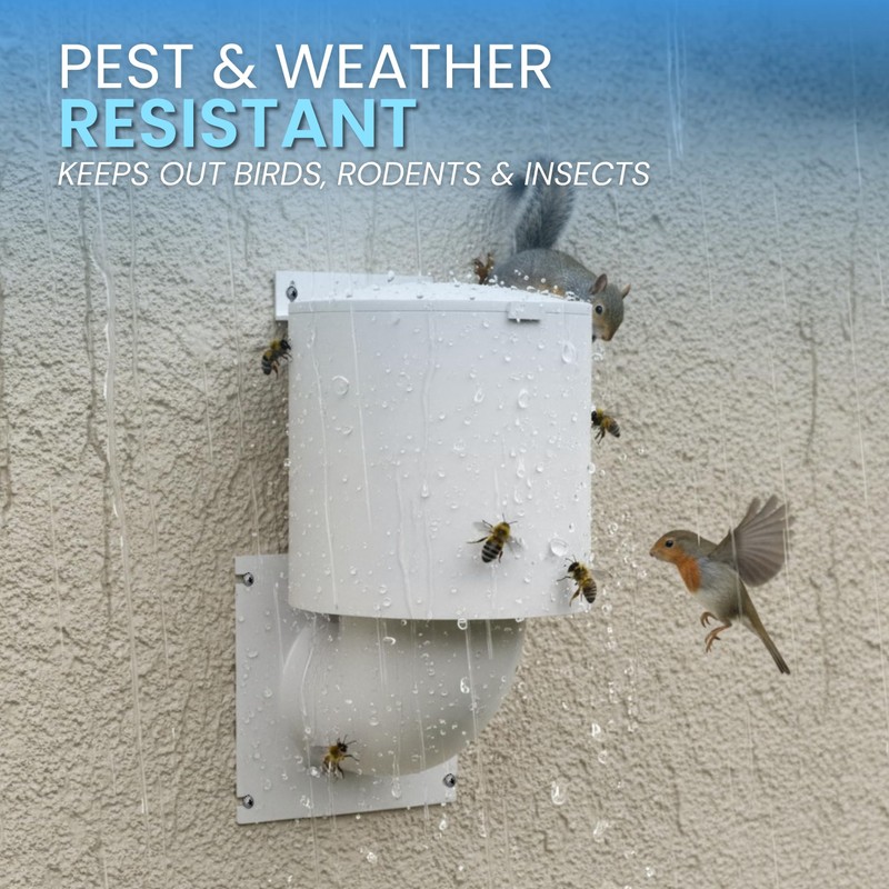 Dryer Vent Cover 4 inch with UV RESISTANT - Outdoor