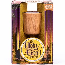 Professor Puzzle: Holy Grail Puzzle - 3D Wooden Relic Brainteaser, Release The Blocks from The Chalice, Sequence Challenge, Myths & Legends Collection