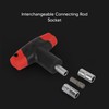 T Handle Wrench Fixed Torsion Chrome Vanadium Steel 1/4in Hex