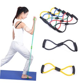 Kisangel 2pcs Chest Expander Resistance Bands for Home Fitness Shaped Stretching Strap for Muscle Toning and Strengthening Versatile Exercise Tool for Men and Women