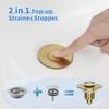 iFealClear Metal Universal Bathroom Sink Stopper, Upgraded Stainless Steel Sink