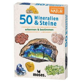 moses. Expedition Nature: 50 Minerals and Stones, Gemstones, Gold, Silver etc. Recognise and Determine Card Set for Children from 6 Years with Exciting Quiz Questions Medium