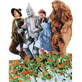Paper House Productions 3.5" x 2.75" Wizard of Oz Die-Cut Poppy Fields Shaped Magnet for Refrigerators and Lockers