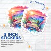 (2 Pack) Arkansas Landscape Stickers - Colorful State Art -