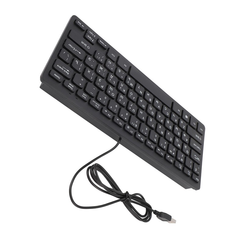 78 Key Ultra Slim Language Keyboard USB Wired Compact Keyboard