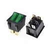 Ganasome 2pcs KCD4 Green Light 6P Terminals ON/Off Double SPST
