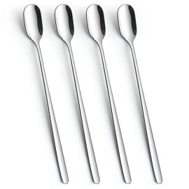 Ayfdishs Long Handle Ice Tea Spoons, 9.1-Inch Stainless Steel Stirring Spoons for Coff